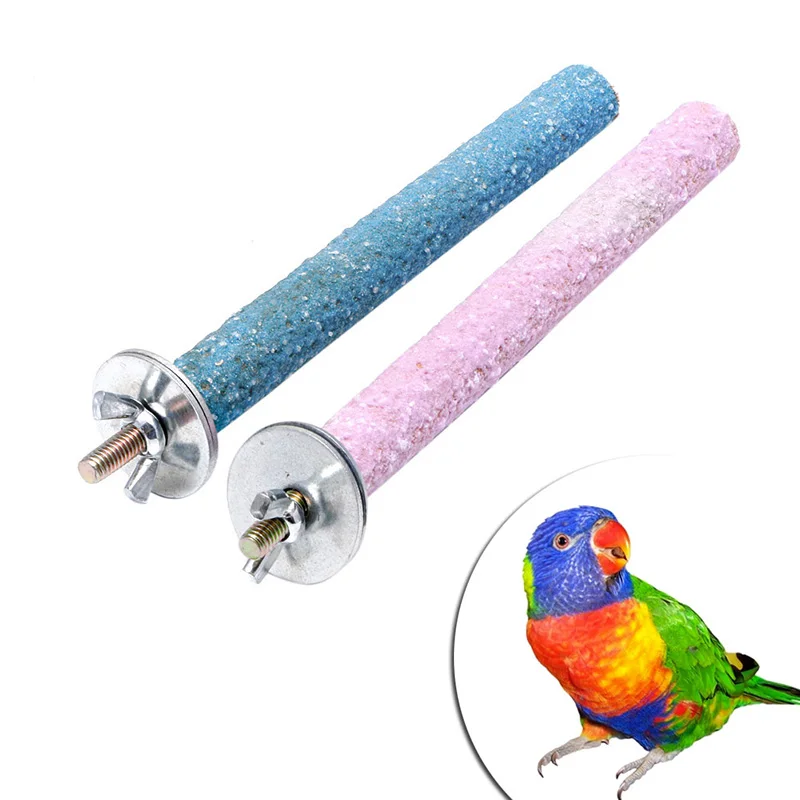 

Colorful Pet Bird Chew Paw Grinding Toys Parrot Harness Cage Budgie Clean Tool