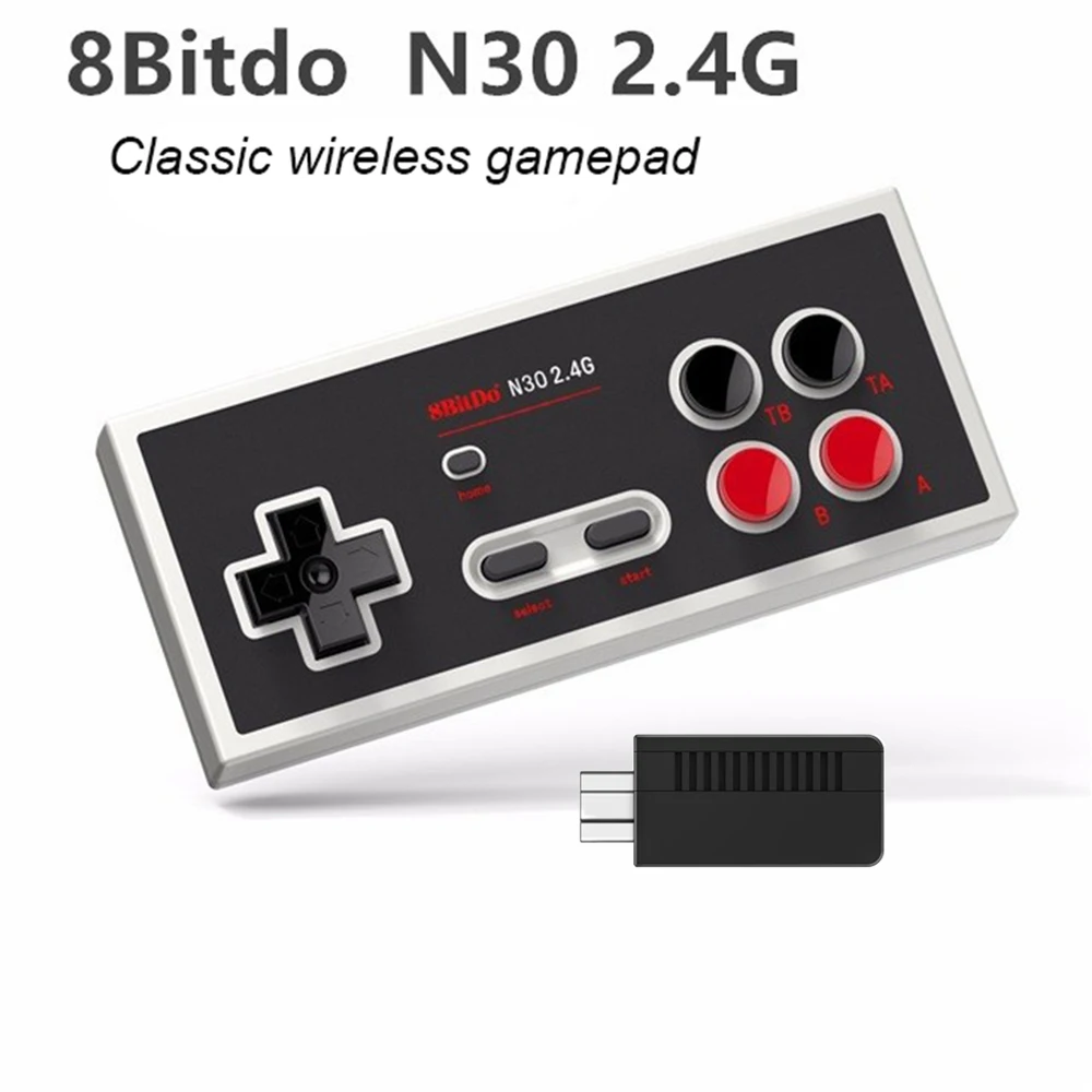 8 bitdo N30 2,4 г приемник Беспроводной геймпад для NES Classic Edition контроллер со встроенным Перезаряжаемые литий-ионный Батарея