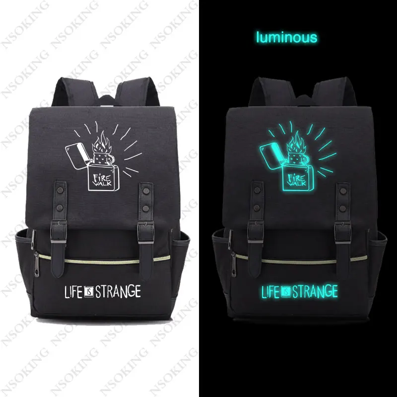 

life is strange Backpack New game teenagers Men women's Student Canvas Bag Personalized Fashion Luminous Travel Backpacks