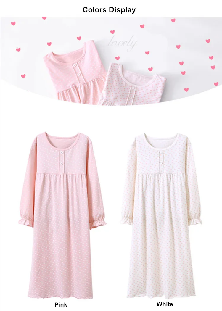 Princess nightgowns for girls sleepwear night dress child pajamas 04