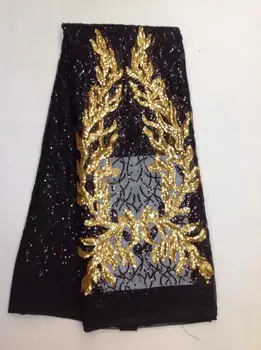 

2016 african lace fabric sequins french net tulle lace LJY-72461 high quality nigerian fabric with sequins
