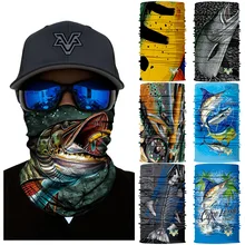 Pañuelos de pesca para hombre, bufanda de Camping, máscara de rostro pañuelo, bufanda de bicicleta, Escudo de pez, protector solar, deportes al aire libre