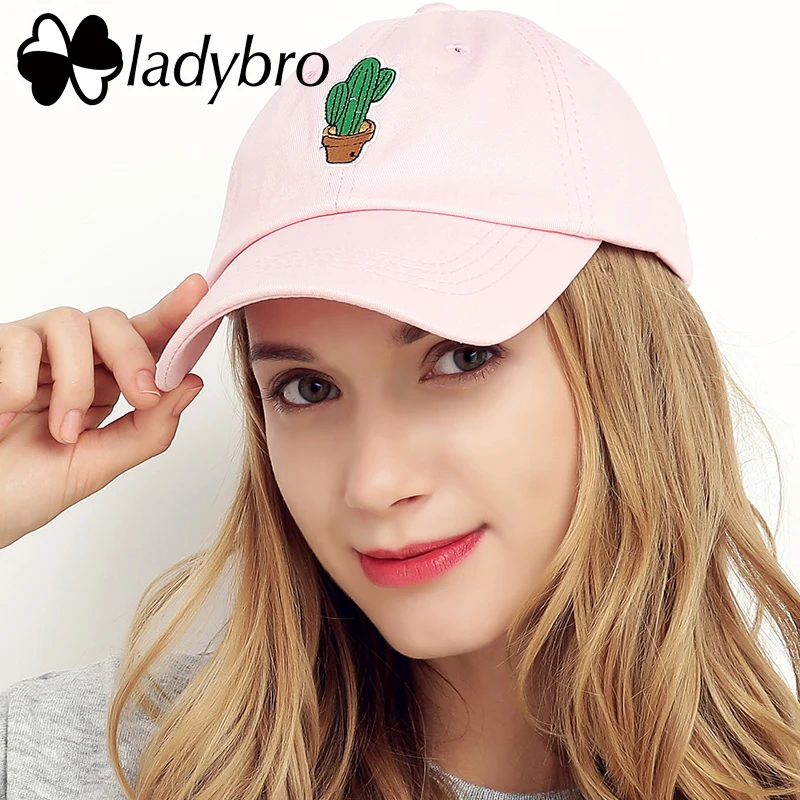 Ladybro кактус вышивка Модная женская шапка кепка мужская кожаная кепка Повседневная Snapback хип хоп кепка леди Gorras Drake Dad Hat