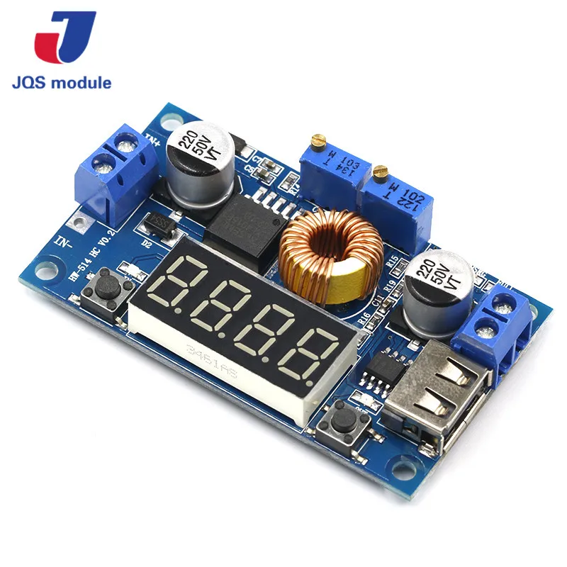 DC-DC 5A цифровой светодиодный модуль зарядного устройства для литиевой батареи CC/CV USB понижающий преобразователь с Вольтметр Амперметр