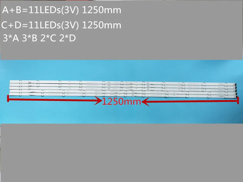 

New Kit 10 PCS LED backlight strip for LG 60UJ634V EAV63673006 innotek 17Y 60inch_A 60UJ63_UHD_A B C D NC600DGE AAFXC