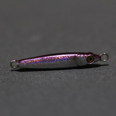 Джиггинг мини маленький джиг корень тонкая рыболовная приманка искусственная джигбейт 3g/2,8 см лазерное покрытие Рыба 1 шт - Цвет: Purple