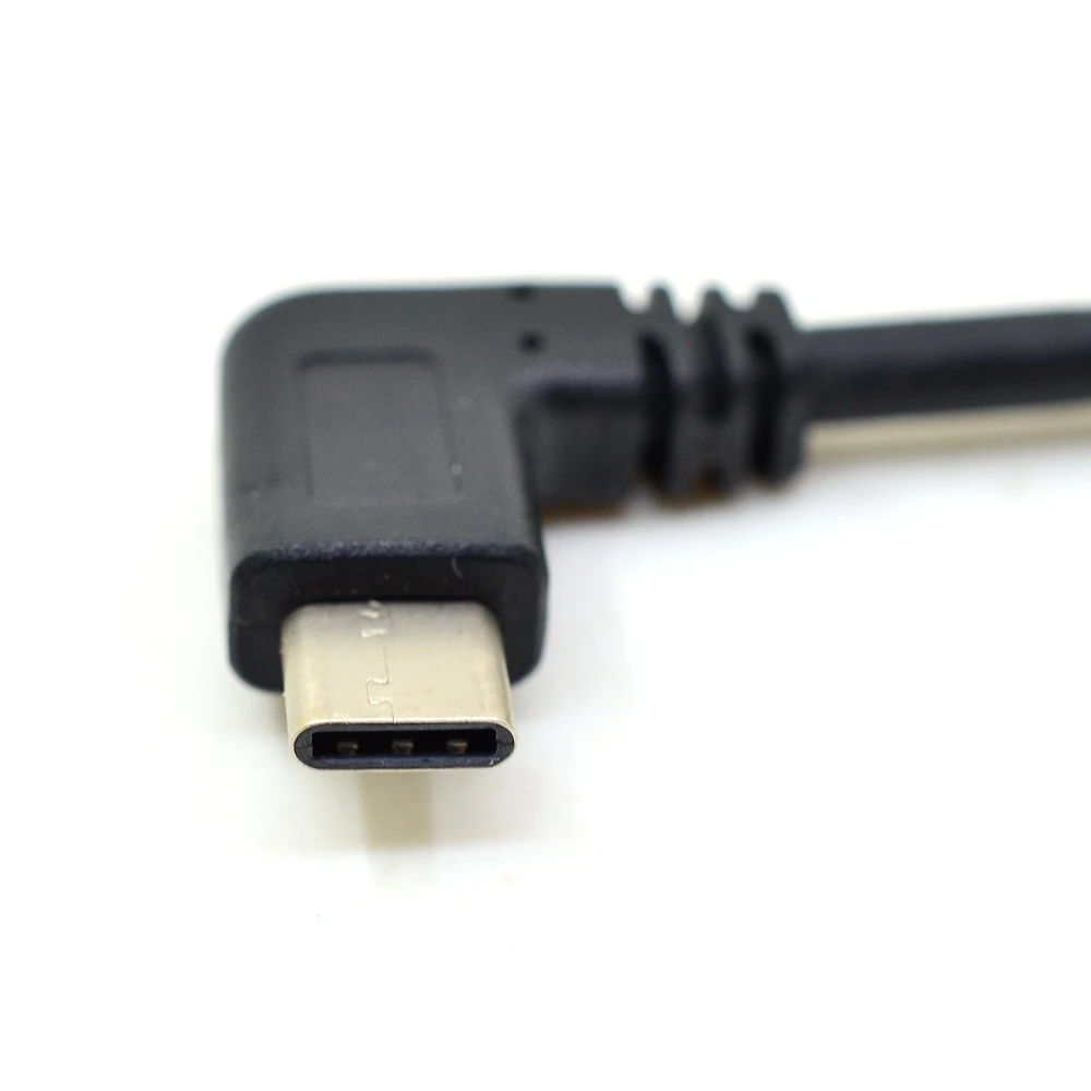 USB C 케이블, USB 3.0 A to USB C타입, 좌우 각도 데이터 동기화 및 충전 코드, USB-C 컨버터 어댑터, 이중 각도, 90 도