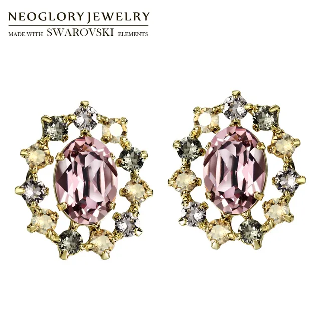 Neoglory Made With Swarovski Elements Crystal Stud Earrings Trendy Vintage Oval Baroque Style For Lady Party Dress Jewelry In From Neoglory Made With Swarovski Elements Crystal Stud Earrings Trendy Vintage Oval Baroque Style For Lady Party Dress Jewelry In From