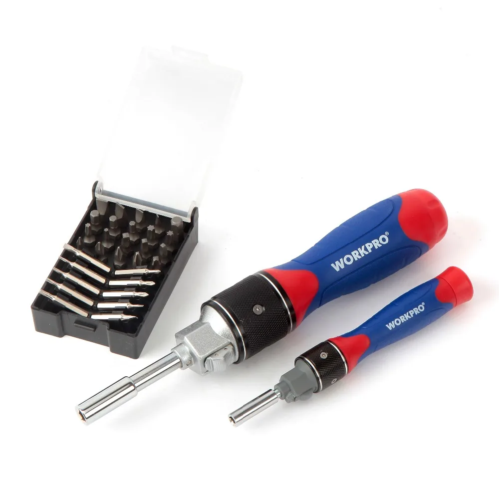 

Free Shipping WORKPRO 32-piece Dual Drive Screwdriver Set, 2 Times Faster Than Standard Ratcheting Handles