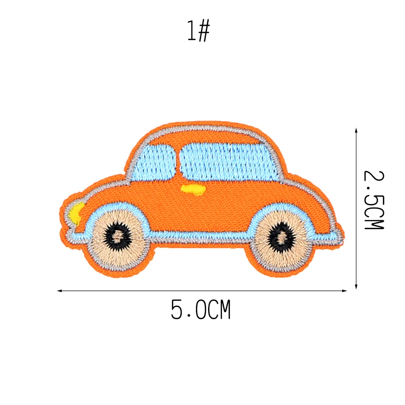 JOD мультфильм Авто ткань патч прикрепляется гладильная термо аппликации для детской одежды наклейки для шитья вышивка Diy патч - Цвет: 1