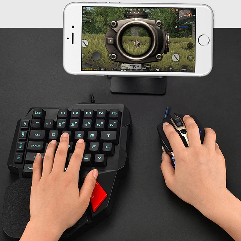 Игровая клавиатура K108 механическая для одной руки мобильных игр PUBG левая