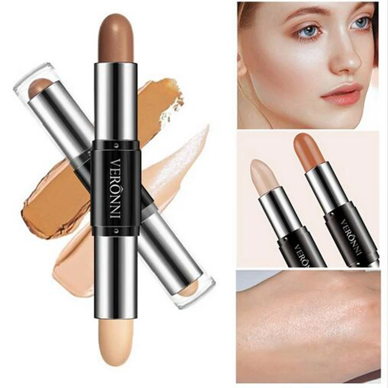 

Face Concealer Contouring Bronzers Highlighters Pen Women Highlighter 3D Makeup Corrector Contour Stick Double-ended Cosmetic