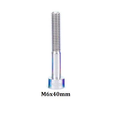 Велосипедный спорт Титан винт M6x30/35/40/50 мм Ti винты гарнитура Кепки болт для горного велосипеда Сверхлегкий гарнитура стволовых Болт велосипедная часть - Цвет: Titanium