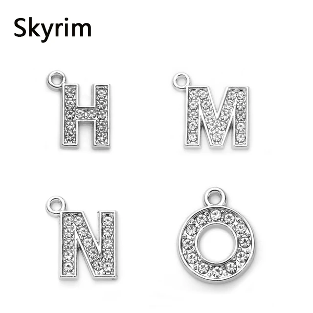 Skyrim 5pcs Lot Fashion H M N O With Rhinestone Letter Charms Skyrim 5pcs Lot Fashion H M N O With Rhinestone Letter Charms