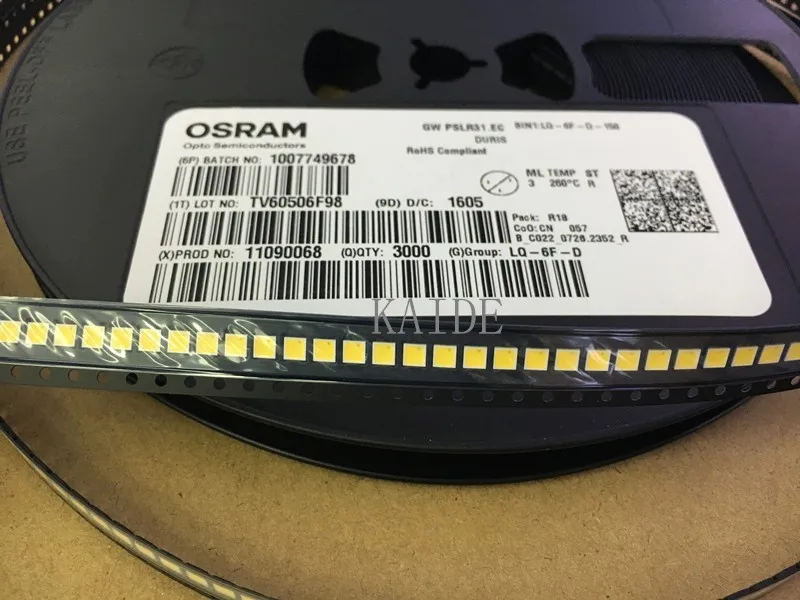 OSRAM SMD3030 светодиодный 1 Вт 6 В 150 мА 130 лм/Вт Немецкая оригинальная упаковка качественные товары coldwhite нейтрально-белый теплый белый