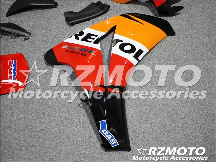 ACE наборы впрыска ABS Обтекатели комплект Подходит для HONDA CBR1000RR 2008 2009 2010 2011CBR1000RR 08 11 оранжевый F135
