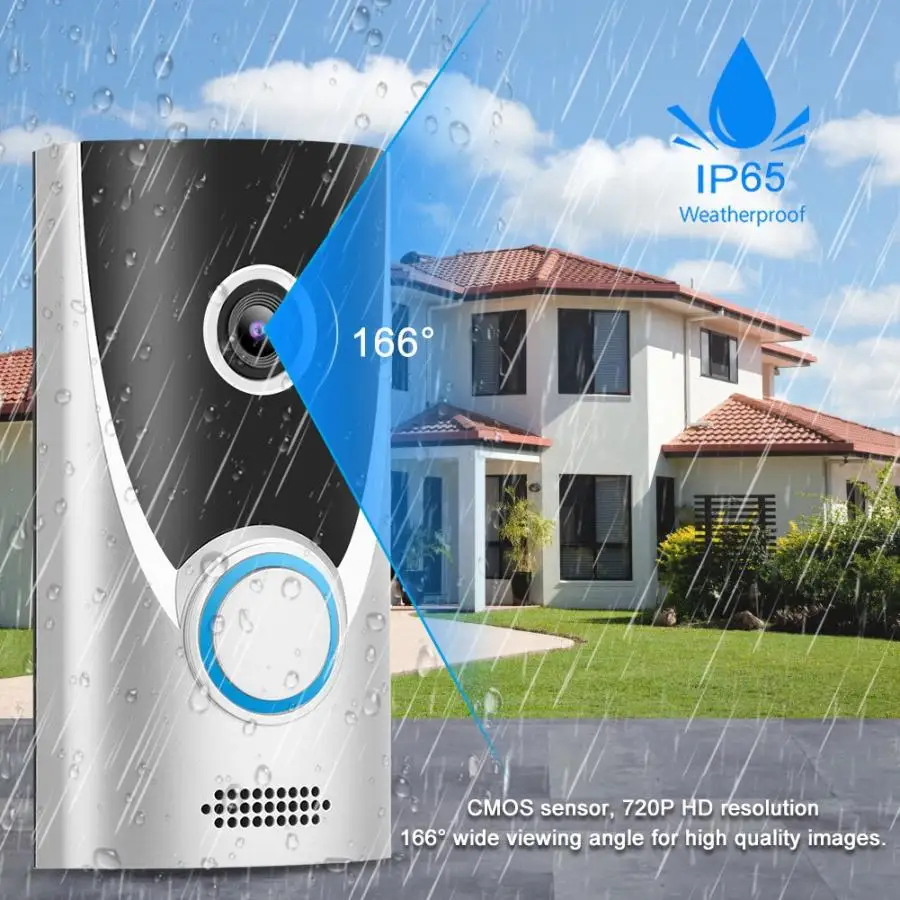 

720P Smart Home Security WiFi Camera Doorbell IR Visible Intercom Doorphone doorbell smart door bell motion sensor bell