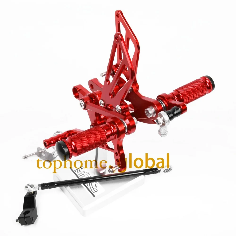 Для Honda CBR600 F4i 2001-2006 мотоцикл с ЧПУ Rearsets подножки задний комплект подножки мотоцикла Красный Для Honda CBR600 F4i 2001-2006 мотоцикл с ЧПУ Rearsets подножки задний комплект подножки мотоцикла Красный