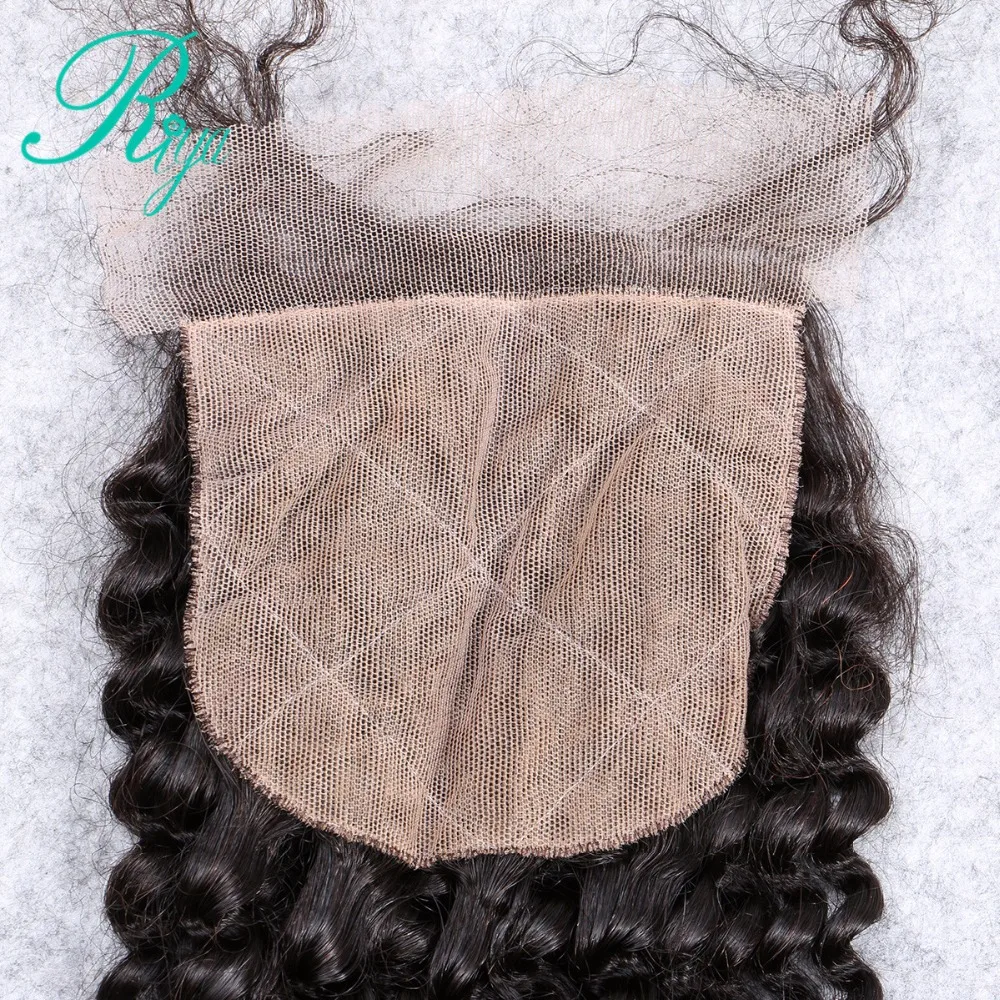 Riya/шелковая основа для волос свободная часть монгольские кудрявые Человеческие