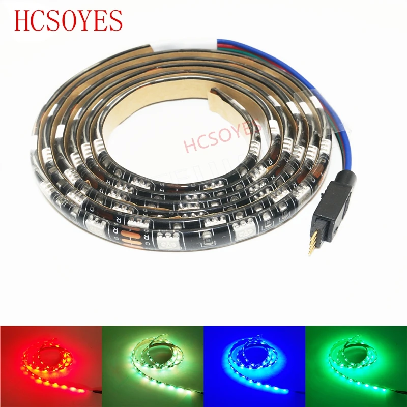 

DC5V USB LED strip 5050 RGB Flexible Light 1M 2M TV Background Lighting RGB LED strip Adhesive Tape Ribbon black PCB waterproof