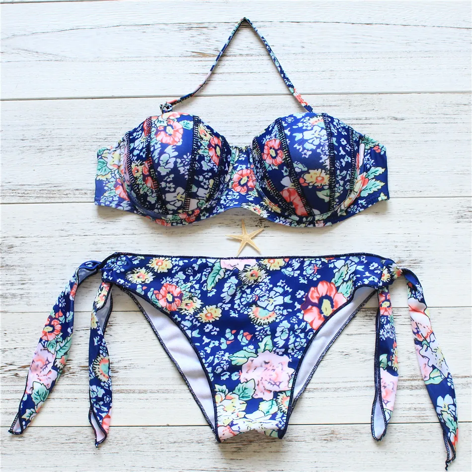 2018 New Swimwear Women Brazilian Bikini Bandage Swimsuit Padded