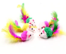 Cat toy funny cat plush mouse color feather cat toy realistic little mouse cat play small toys Cat toy funny cat plush mouse color feather cat toy realistic little mouse cat play small toys