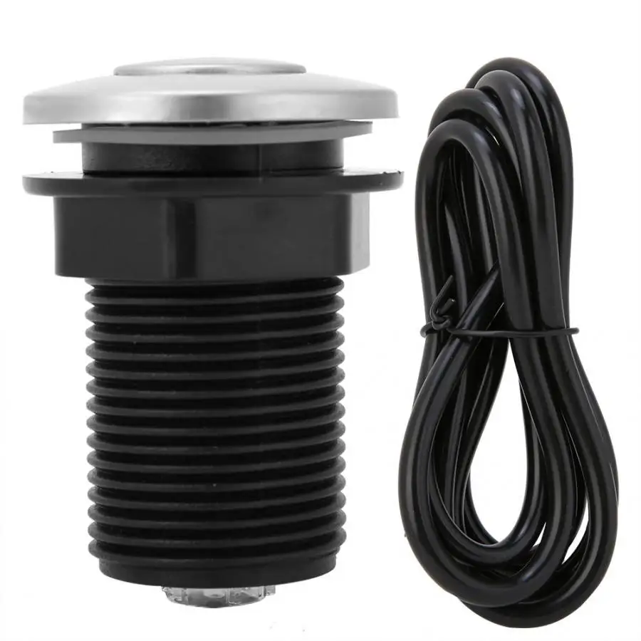 

25mm Garbage Scrap Air Switch Automatic Self-lock Button + Pneumatic Air Hose Kit toggle switch