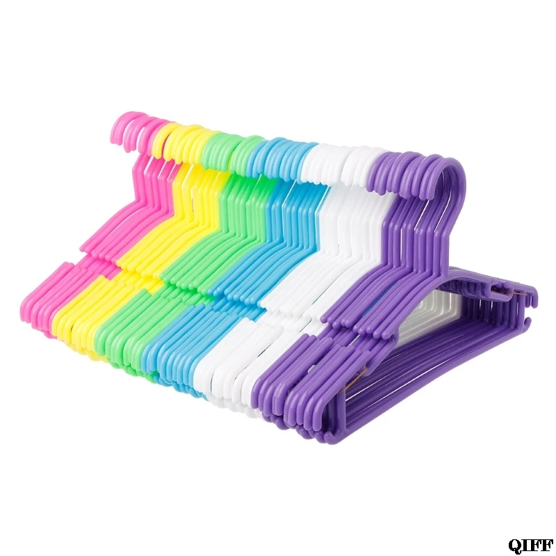 

Drop Ship Non Slip Plastic Kids Plastic Coat Hangers Child Baby Clothes Stands Multi Color May30