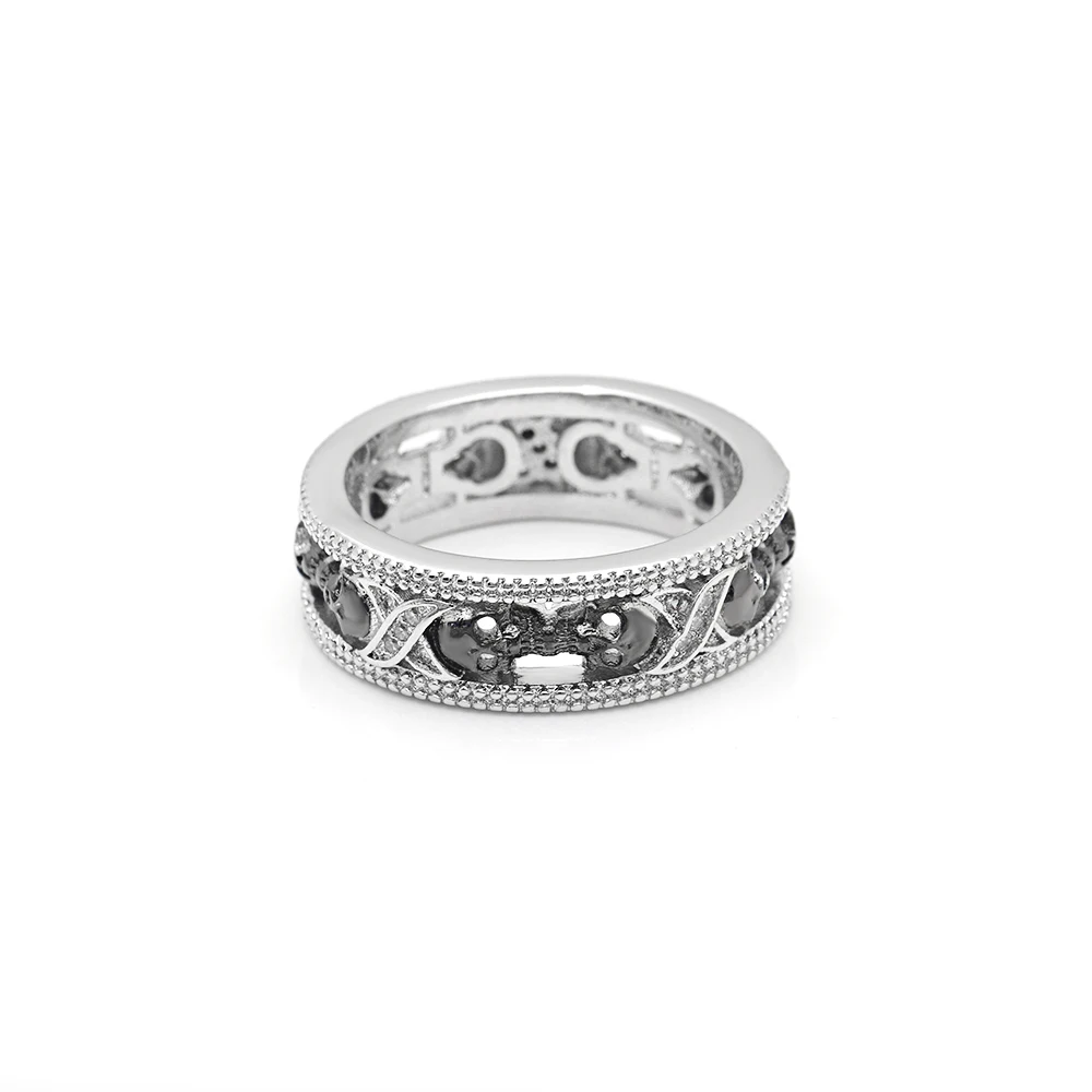 UFOORO, мужское кольцо, уникальный дизайн, черный череп, кольцо, простая Мода, размер 5-12#, лучшие бойфренды, подарок, ювелирное изделие, Прямая поставка