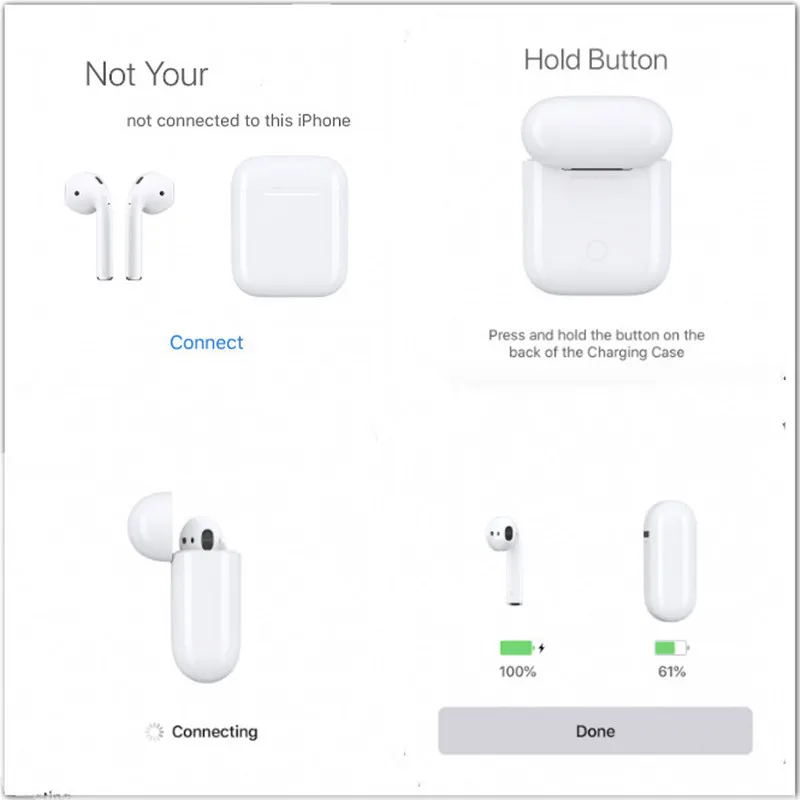 

DHL i100 TWS Air Smart Sensor Real Battery Pop up 1:1 Earphone TWS Wireless Bluetooth Earphone Connect Headphone Earbuds PK i30