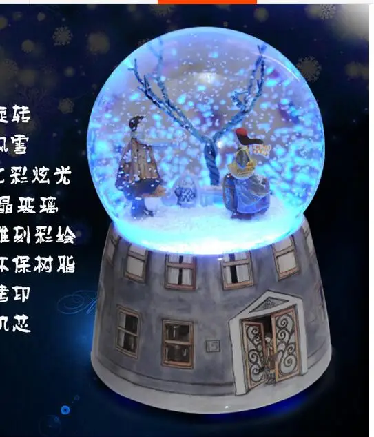 

free shipping Snowflake crystal ball luminous creative Valentine's Day to send men and women friends girlfriends thday gift