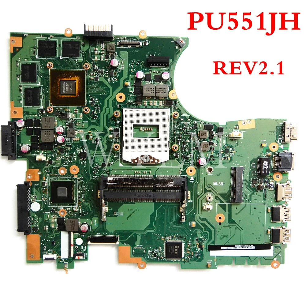 

PU551JH N15P-Q1-A2 K1100M 2GB Video card motherboard REV2.1 For ASUS PU551JH PU551J PU551 Laptop mainboard Tested Working