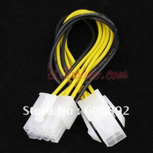 

Free shipping 10pcs/lot wholesales Mwave PW-P4P8 ATX 12 V CPU Power 4 pin Male to 8 pin drop shipping