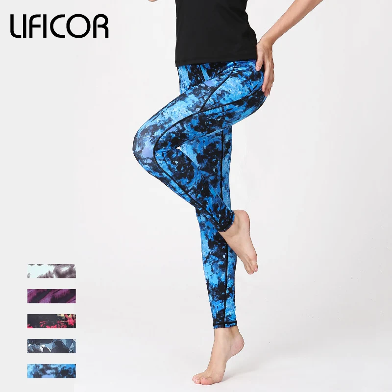 

Women Yoga Pants Fitness Leggings Slim Running Sexy Sport Pants Female Athletic Pants Gym Print High Elasticity Tight Trousers
