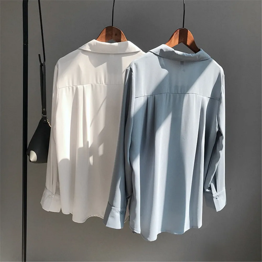 High Quality Blouse Ladies Chiffon Office Career Shirts Tops 2018 Fashion Long Sleeve Blouses Femme Blusa Formal Office Blouse (2)