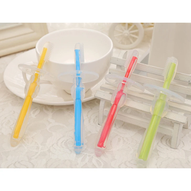 1 PC Kids Baby Teether Training Teeth Soft Toothbrush For Children Baby Food Grade Silicone Toothbrush Infant Newborn Brush Tool