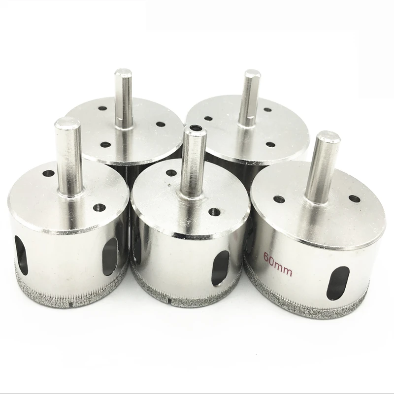 5Pcs Diamond Hole Saw 55mm 75mm Diamond Glass Drill Bit Tile Ceramic Glass Porcelain Marble