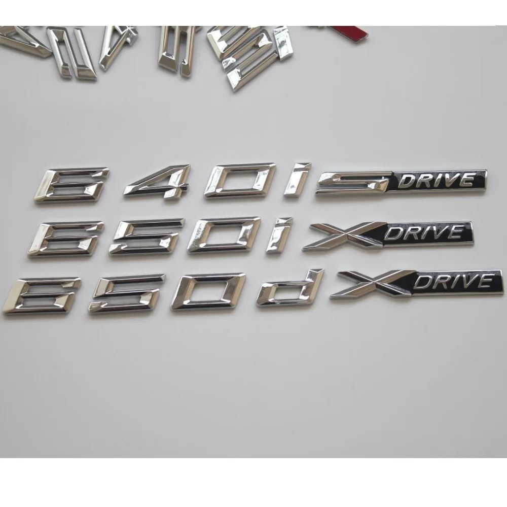 Хромированные значки с эмблемой багажника для BMW F13 Coupe 640i 650i 640d 650d XDrive SDrive|Эмблемы|