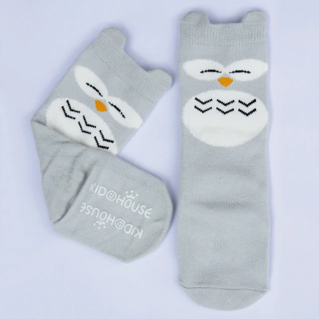 Boys Girls Cotton Baby Newborn Anti Slip Socks Fox Cat Owl Totoro