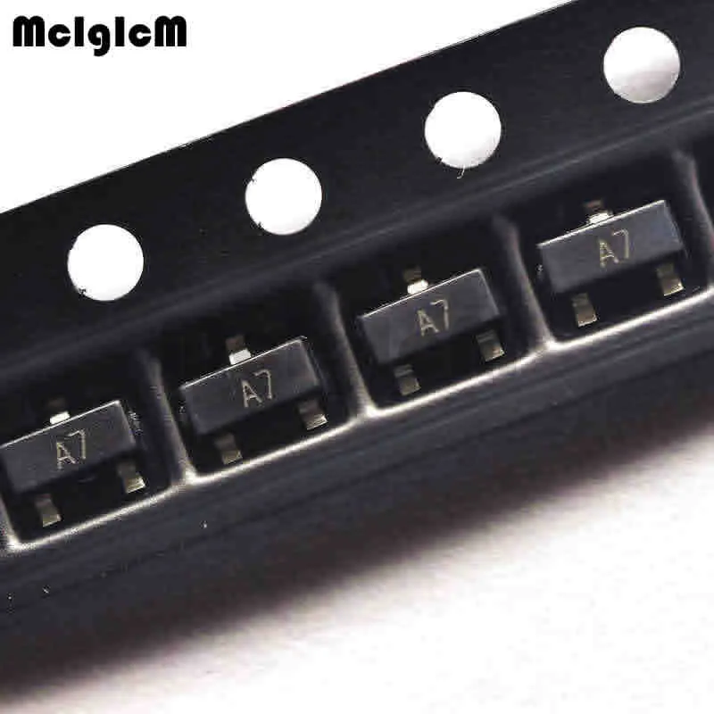 MCIGICM 100 шт. A7 BAV99 SOT-23 триодный транзистор диоды-общего назначения, мощность, переключение 70 в 215ма двойной