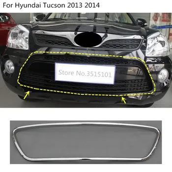 

Car Body styling ABS Chrome License Plat Racing Grid Grill Grille Hoods Panel Frame Moulding 1pcs For Hyundai Tucson 2013 2014