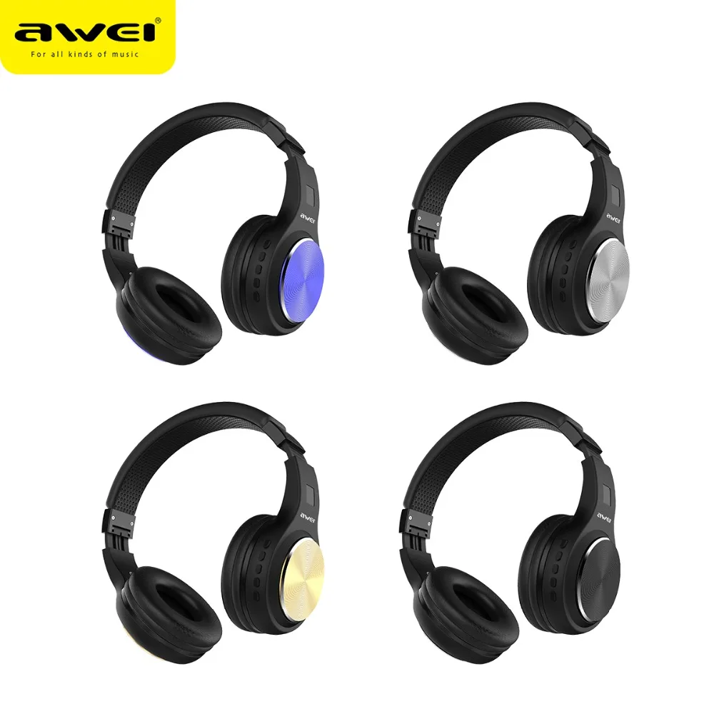 AWEI A600BL foldalehi Fi стереонаушники Bluetooth беспроводные наушники Спортивная гарнитура с