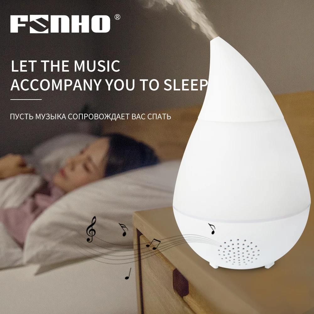 

FUNHO Ultrasonic Air Humidifier Wireless Bluetooth Music Aromatherapy Machine Cool Mist Maker 7 Color Change Light Home Office