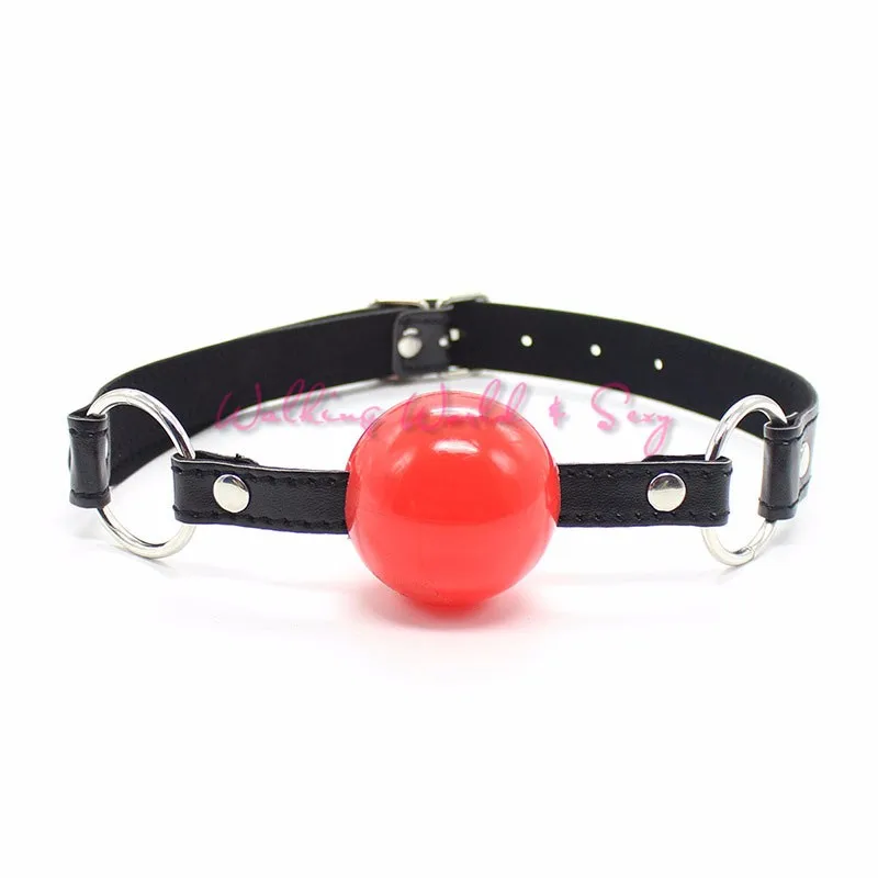 Soft Slionce Mouth Ball Gag Leather Strap Slave Harness Bondage Mouth Stuffed Fixation Restraints Aid Adult Game Sex Products (8)