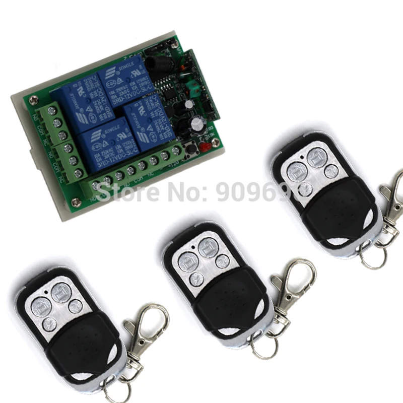 

4CH wireless remote control switch system for electronic door window transmitter and receiver