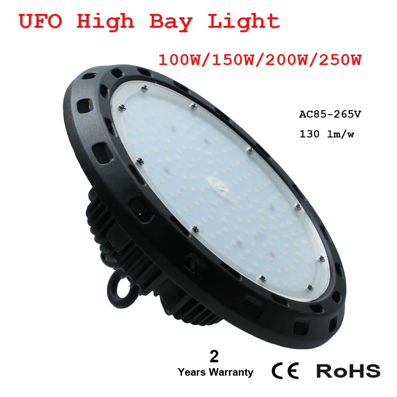 

100W UFO High Bay LED Shop Lighting,Works From 110V to 277V,300W-350W HPS or MH Bulbs Equivalent