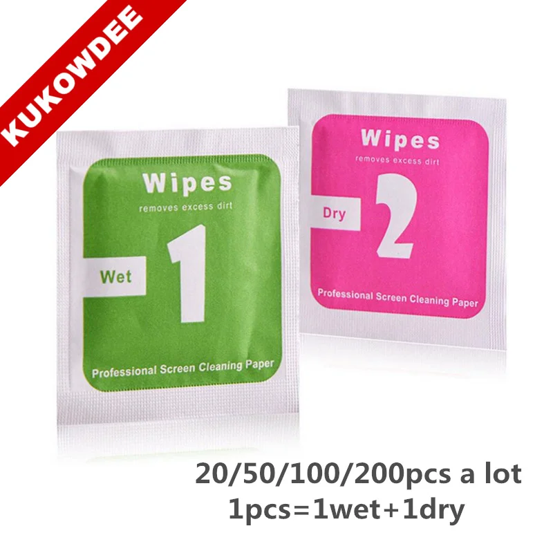 20/50/100/200pcs/ Lot Camera Lens Lcd Screen Protector Removal Wet Dry