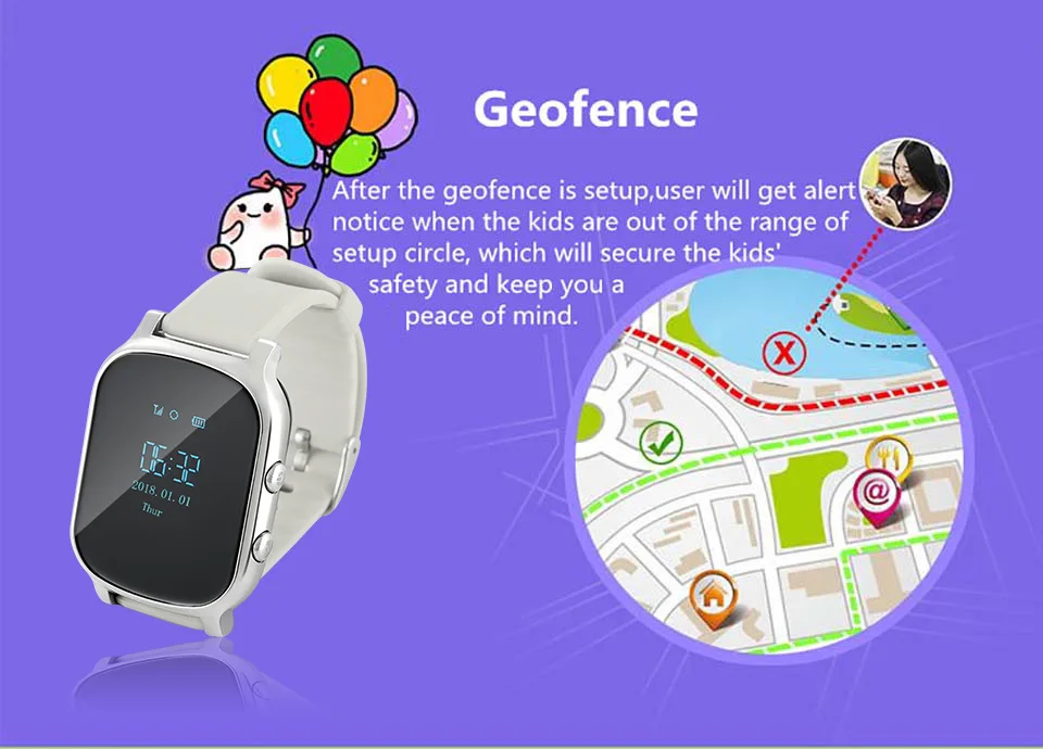 VJOYCAR T58 2G мини gps трекер Детские умные часы для женщин и мужчин наручные часы телефон гео-забор голосовой разговор SOS для взрослых детей пожилых людей