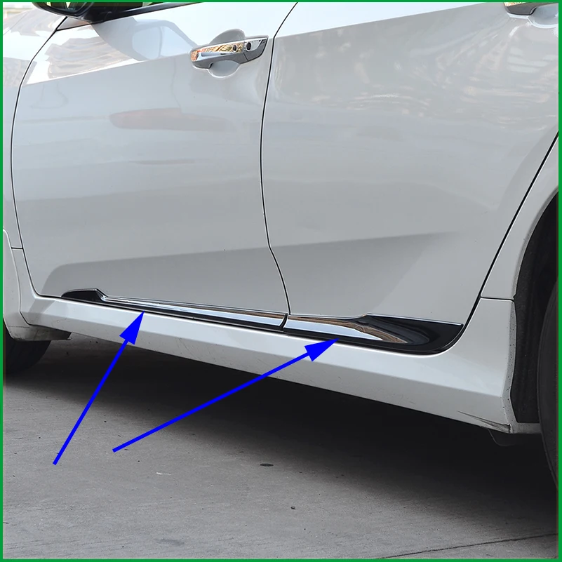 Для HONDA CIVIC 2016 2017 ABS хром или черный корпус формовочная дверь боковая линия гарнир