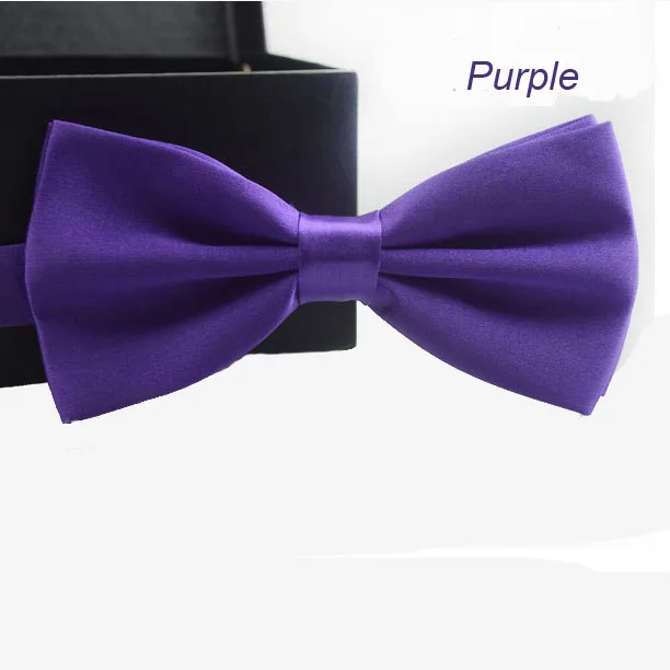 30/галстук-бабочка мужской Одноцветный Свадебный галстук-бабочка конфетного цвета галстук-бабочка бабочки для мужского платья рубашки аксессуары - Цвет: Purple